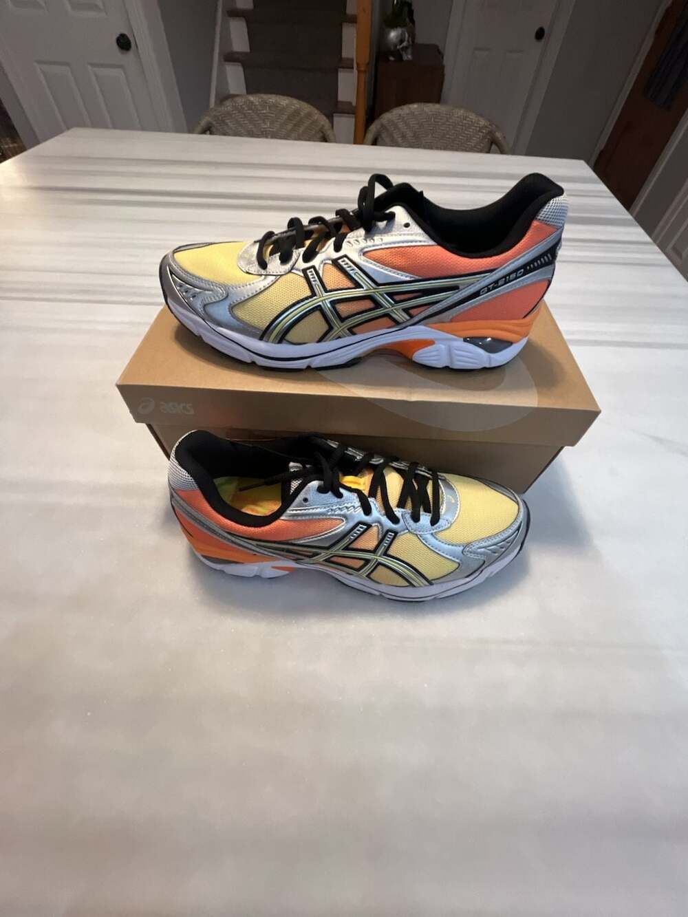 ASICS GT-2160 Orange Silver Sunset Sneakers